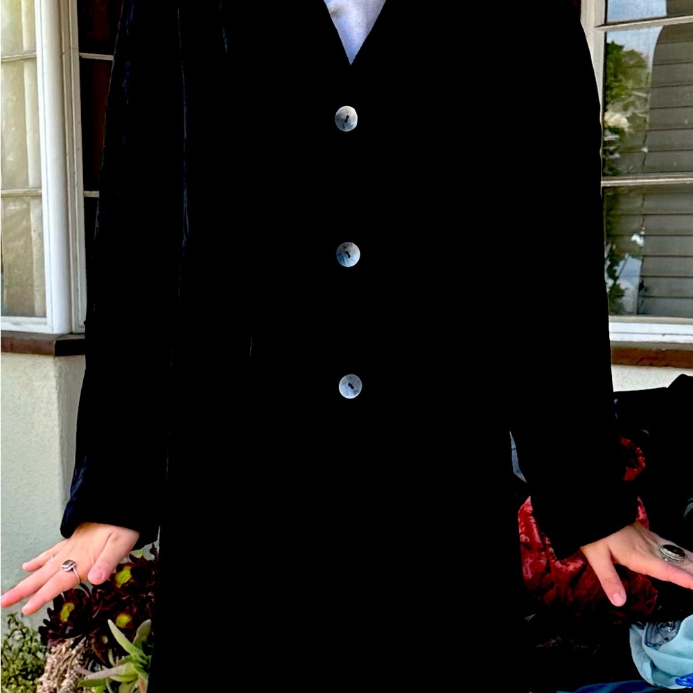 A velvet J Jill blazer. Stunning. It can be worn w anything.